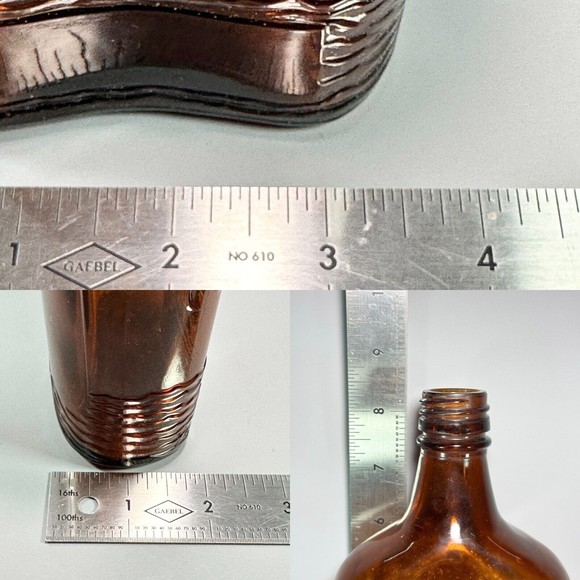 Vintage Schenley's Flask Brown Glass Schooner Sail Ship Embossed 1964 - Picture 9 of 9